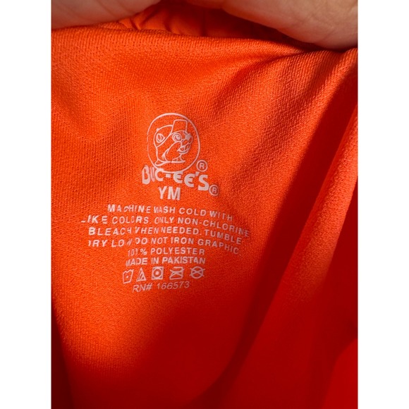 Buc-ee's Two Piece Swimwear‎ Neon Floral Beaver Top Orange Shorts YM - Picture 3 of 8